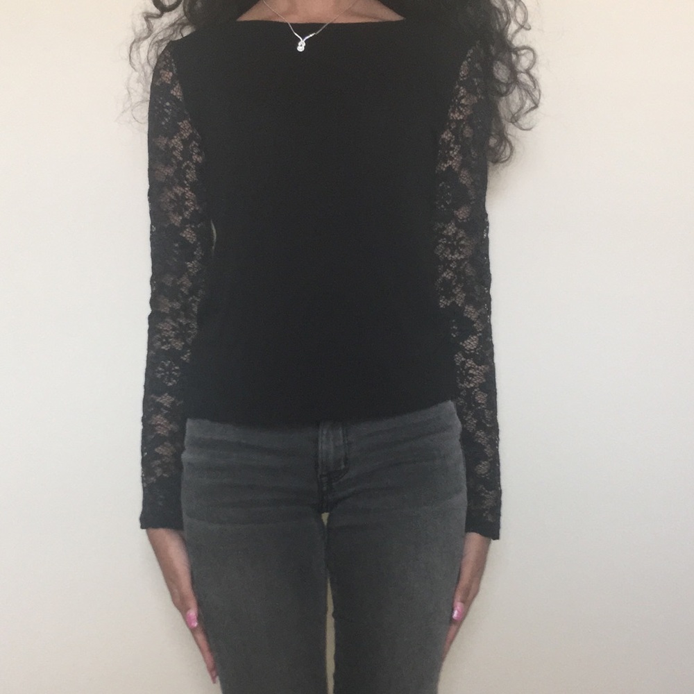 Forever 21 Black Lace Shirt